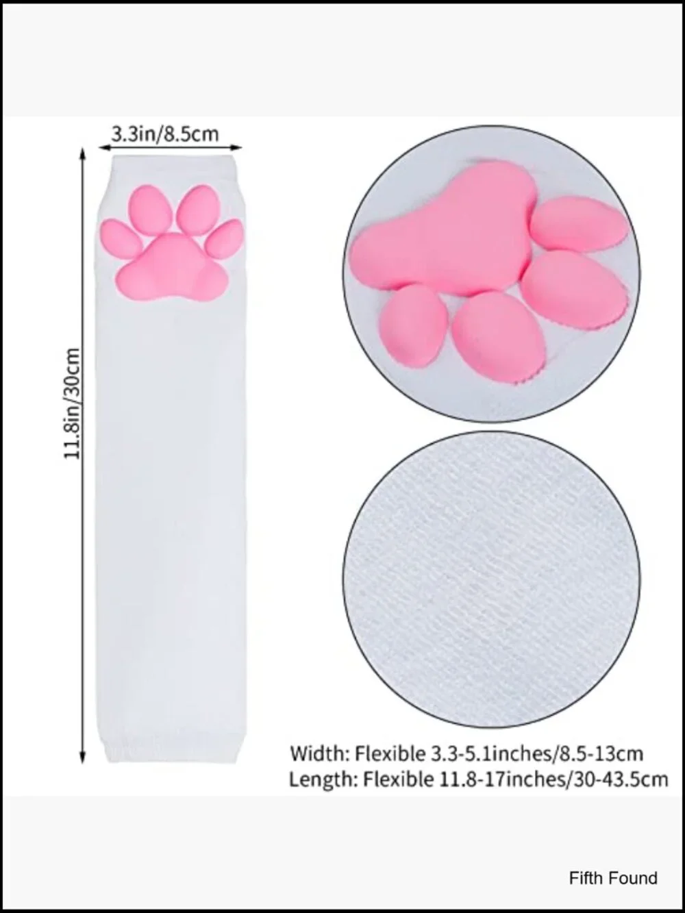 Kawaii 3D Cat Paw Fingerless Gloves Cosplay Knitted